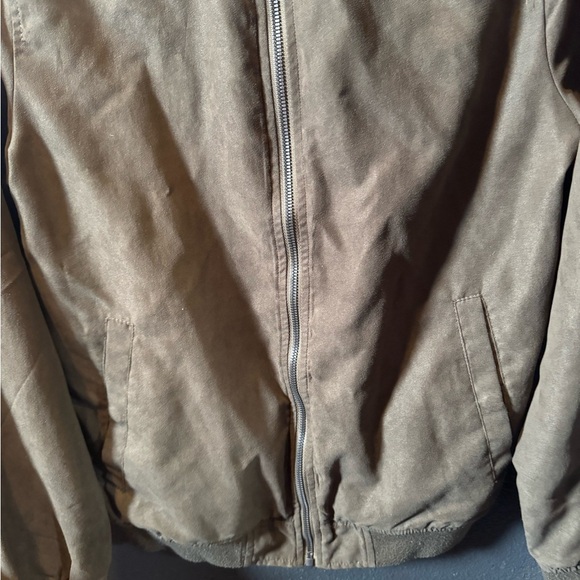Pull&Bear Green Bomber Jacket with Stand-Up Collar - Picture 4 of 4